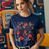 Vintage Cottagecore Wildflower Red Cardinal Shirt Goblincore Nature TShirt Bird Lover Gift Tee Cottage Core Wildflowers Shirts