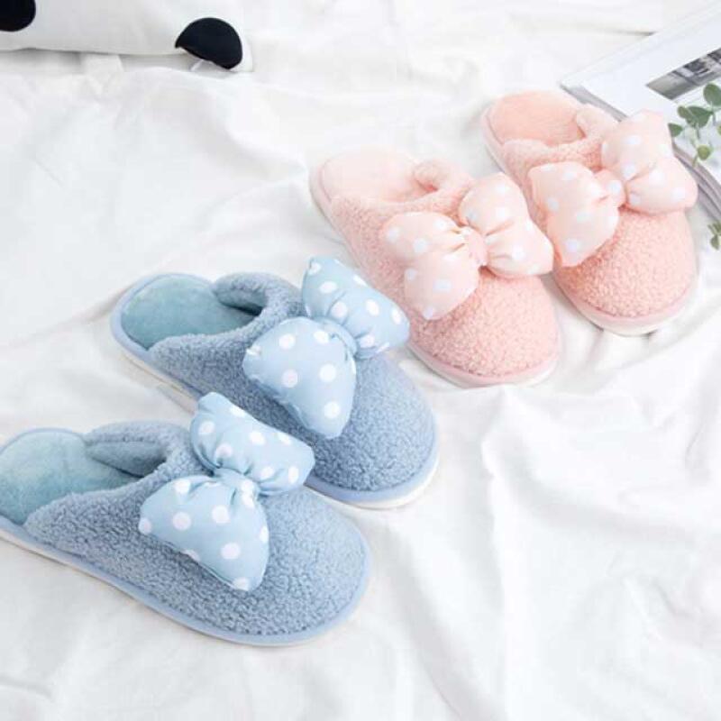 Microfiber indoor slippers, winter slippers, noise-reducing living room slippers, office slippers