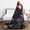 Cozy Blanket Travel Car Horror Cartoon C-Coraline Bedding Throws Novelty  Bedspread For Living Room