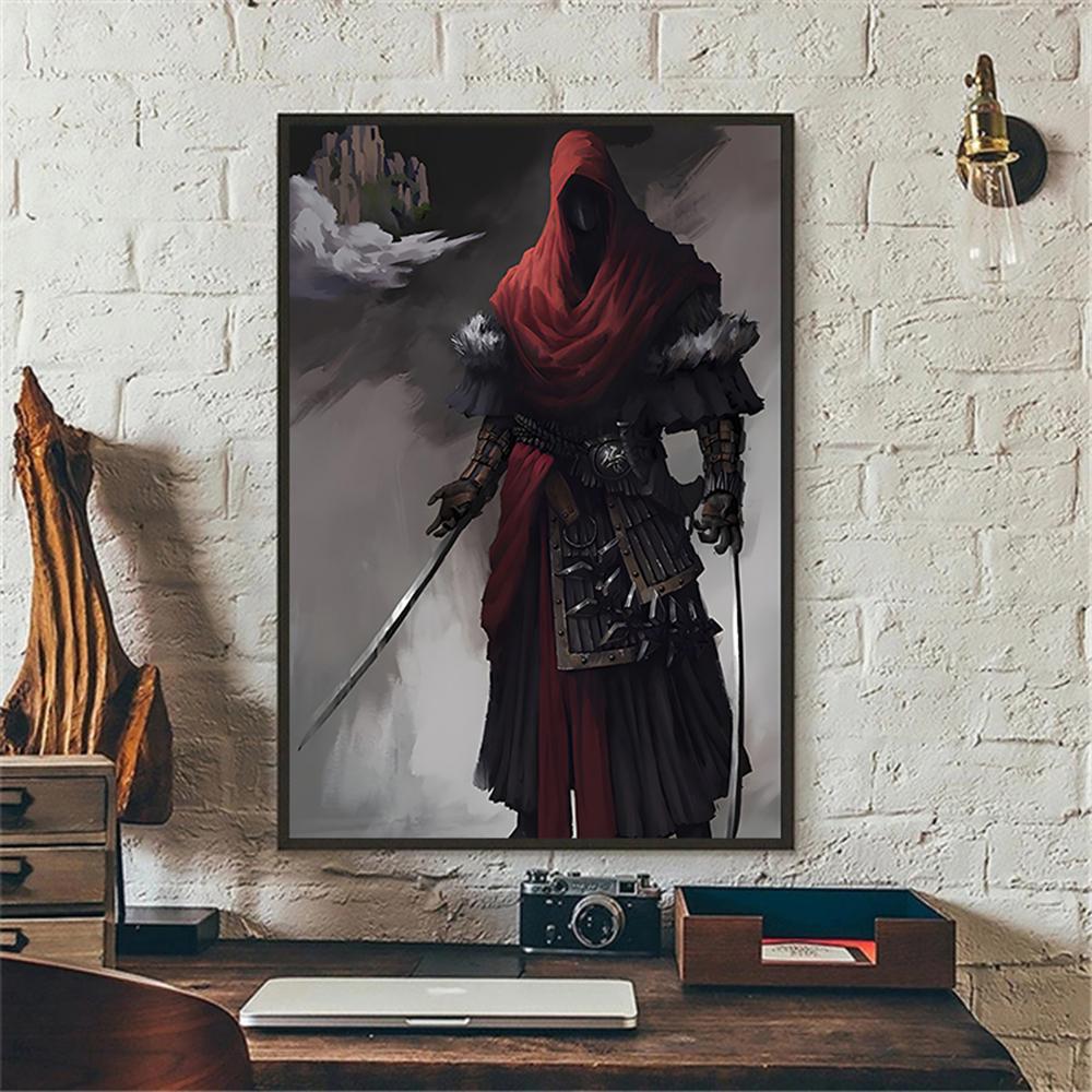 Japanese Samurai Canvas Poster Modern Home Sofa Background Wall Art Painting Print Pictures Bedroom Living Room Decor Mural Gift