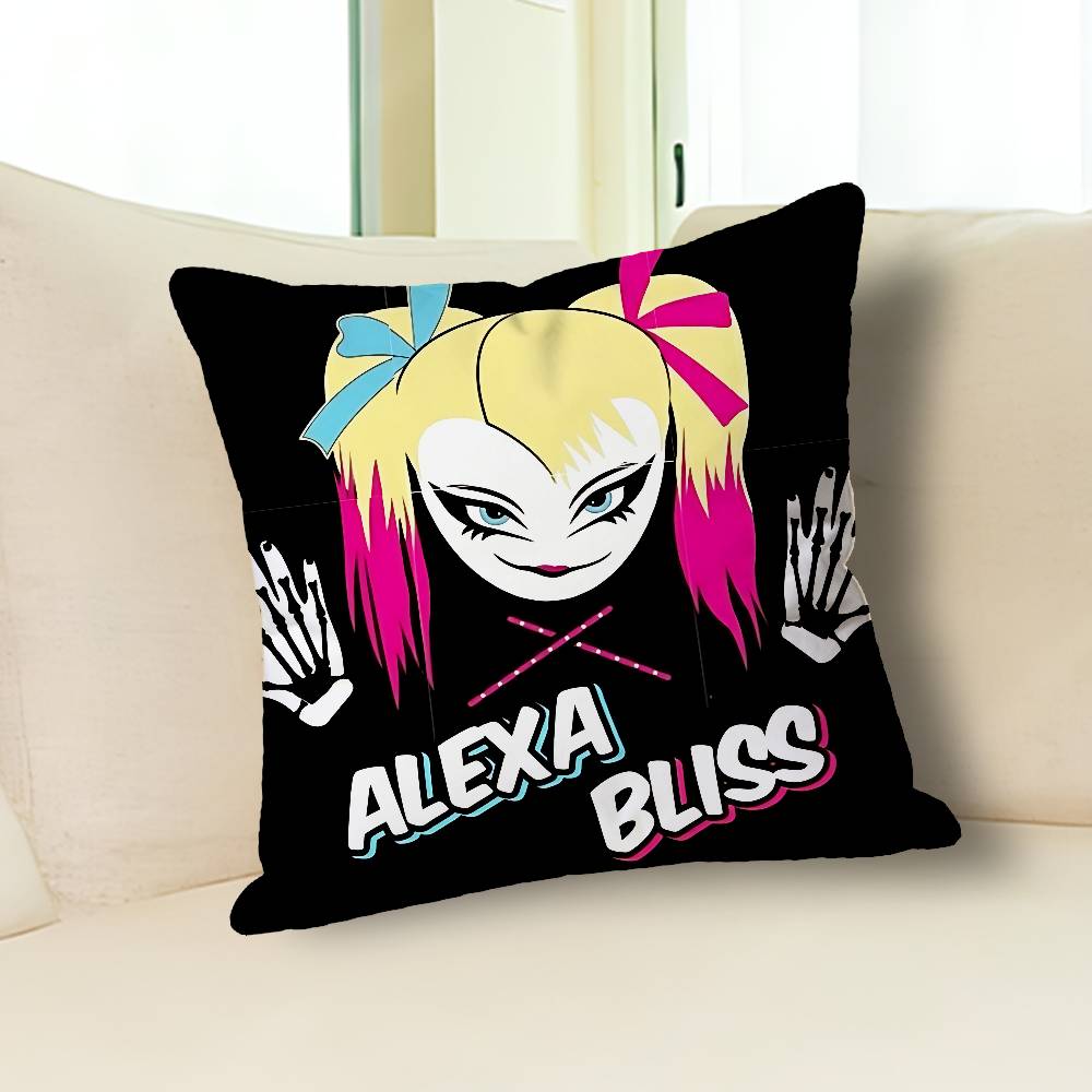 A-Alexa B-Bliss Wrestling Pillow Cases for Bedroom Living Room Sofa Home Decor Polyester Cushion Cover with Zipper