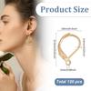 120Pcs 18K Gold Plated Lever Back Earring Findings 10x15mm Leverback French Earring Hooks Stainless Steel Clasps Dangle Ear Wire Findings for Jewelry