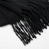 New Milk Fleece Women Scarf Female Winter Warm Thickened Solid Long Scarves Soft Coarse Braid Tassel Shawl Viscose Wrap Shawls