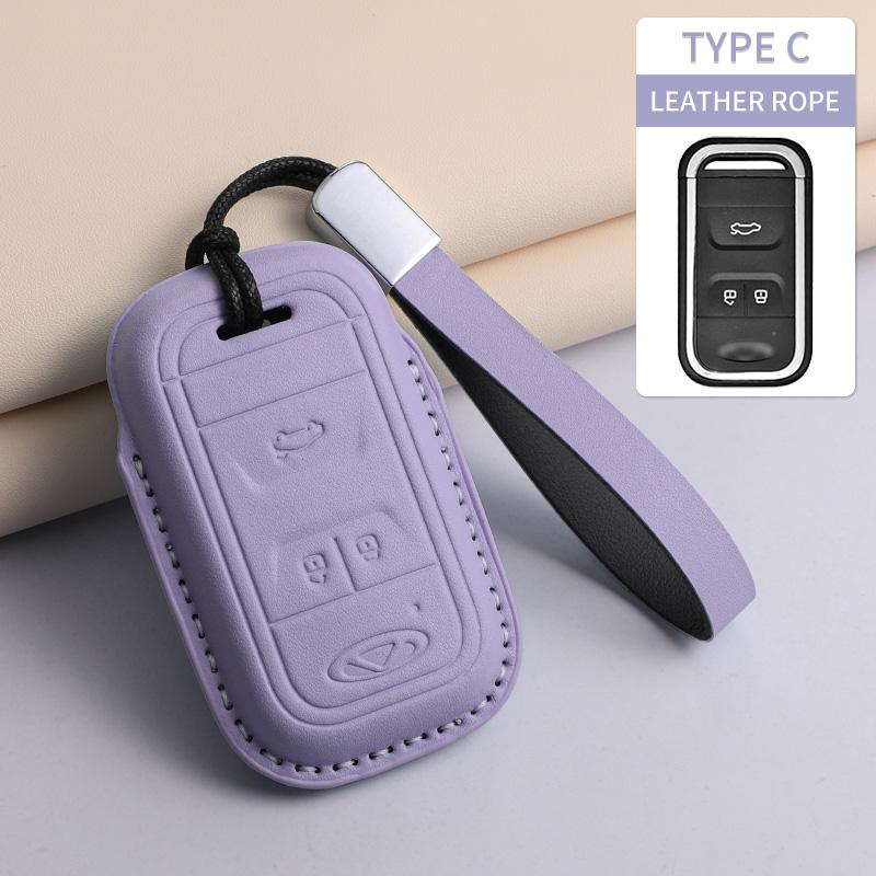 For Chery Tiggo 5 7 8 Tiggo 8 3x Arrizo 5 6 Pro Gx 5x EQ7 Jaecoo J7 7 J8 Omoda 5 C5 PU Car Keychain Shell Holder Car Accessories