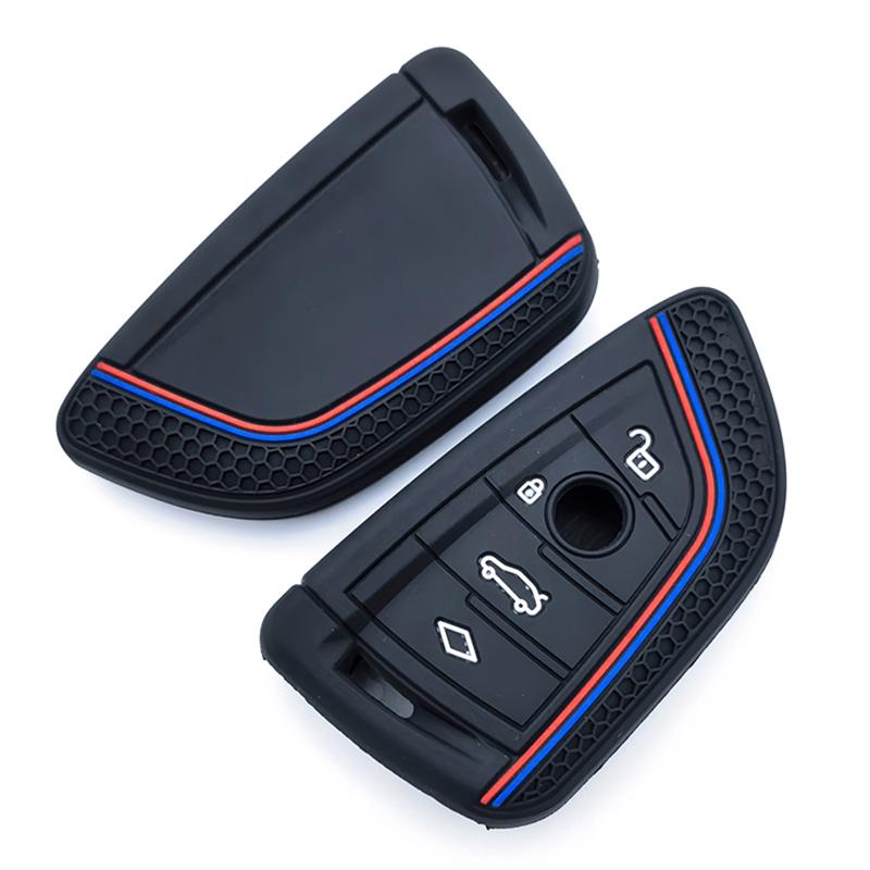 Silikon Fernbedienung Auto Schlüsselhülle Schlüsselanhänger Schlüsseletui für BMW X1 X3 X4 X5 X6 Serie 1 2 3 5 7 G20 G02 G05 G31 G23 F34 F15 F40 IX3