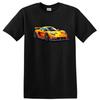 Car Racing Graphic T Shirt Cool Orange Sports Car Racing Tee Design Art