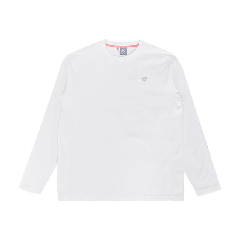 New Balance T Shirts Men s Ivory White Crew Neck Moderate NDF33221-IV M