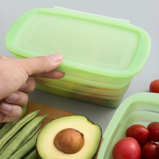 Convenient with Lid Fresh-keeping Foldable Space Saving Food Storage Case Restaurant Accessory Food Organizer