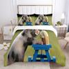 Pig Duvet Cover 2/3Pcs Lovely Animal Printed Bedding Set Cute Pet Comforter Cover King For Kids Boys Girl Children Bedroom Decor