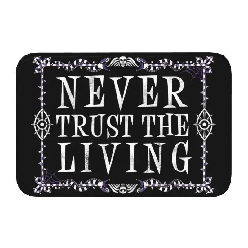 Skull Damask Pattern Doormat Non-Slip Entrance Bathroom Kitchen Door Floor Mat Halloween Witch Goth Occult Toilet Carpet Rug