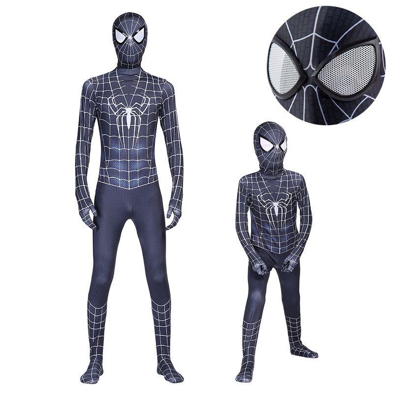 Sembra un supereroe con l'incredibile costume da Cosplay di Spider-Man per Adulti Bambini