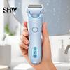 Bikini Trimmer Razor Women Electric Shaver with 2 Heads, LED Display Display, Hair Removal Epilator for Face Eyebrow Body Underarms Legs Shaving