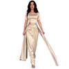 European beautiful women spring new square neck short-sleeved dress A word temperament hip-wrapped dress