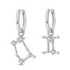 12 Constellation Series Earrings 925 Sterling Silver Women 2025 Zircon Ear Studs Sparkling Pave Hoop Earring Jewelry Gift