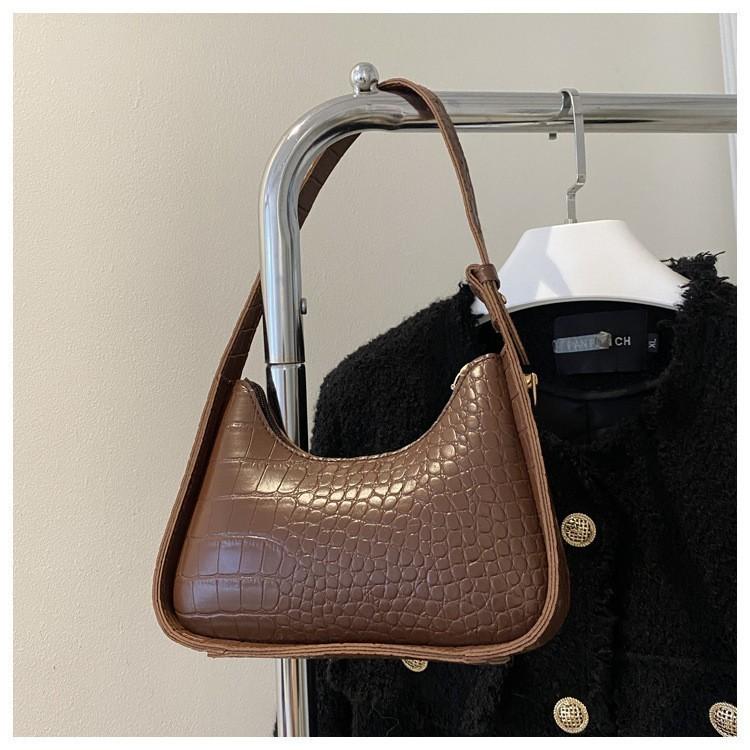 Trendy Korean Style Shoulder Bag For Women 2024 Winter New Stone Pattern