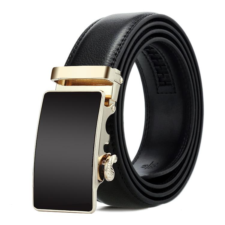 High Quality Men Fashion Automatic Buckle Leather Luxury Belts Male Alloy Buckle Belts for Men Ceinture Homme Cinto