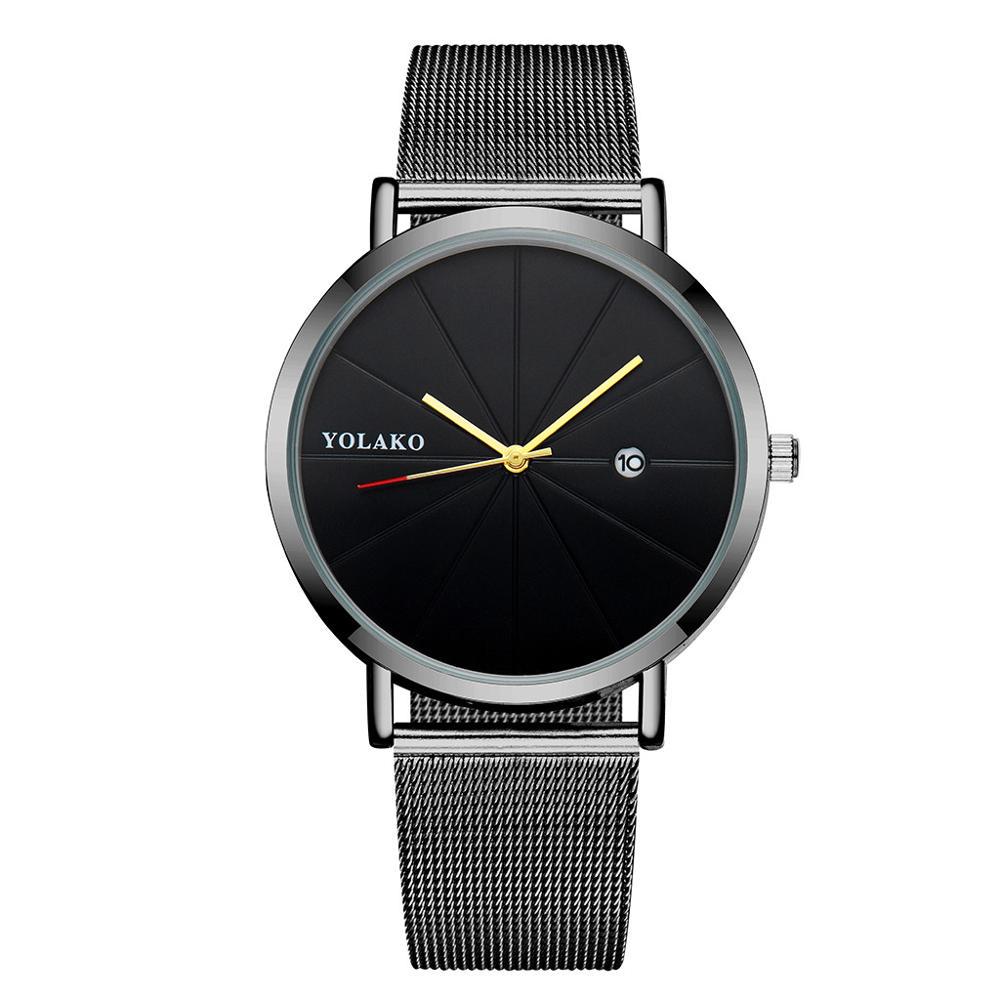 

Бренд YOLAKO Чоловічий годинник Повний календар Військовий спортивний наручний годинник Чоловічий годинник Годинник Годинник з нержавіючої сталі Модний розкішний годинник чорний