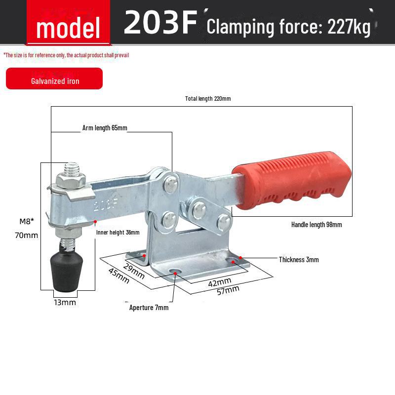 304 Stainless Steel Horizontal Quick Release Elbow Clamp 201A/C, 203F, 225D