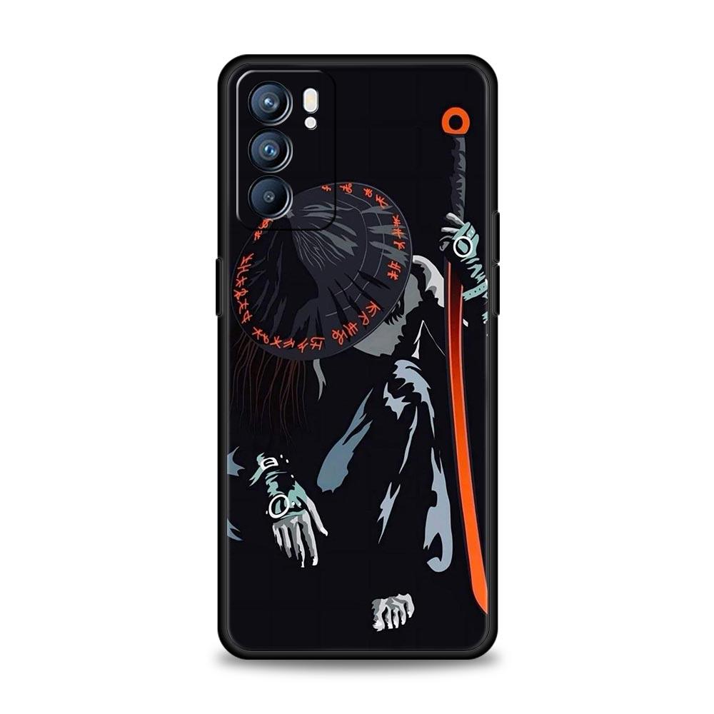 Samurai Hannya Mask Ghost Case For Oppo Reno13 Reno12 Reno11 F Reno10 Pro A54 5G Find X5 A53 A52 A9 A17 4G A79 A80 A98 Cover