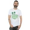 Disney Mens Mickey Mouse Shamrock Pizza T-Shirt