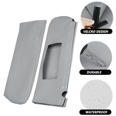 2pcs Sun Visor Cover Front Leather Left&Right Pair