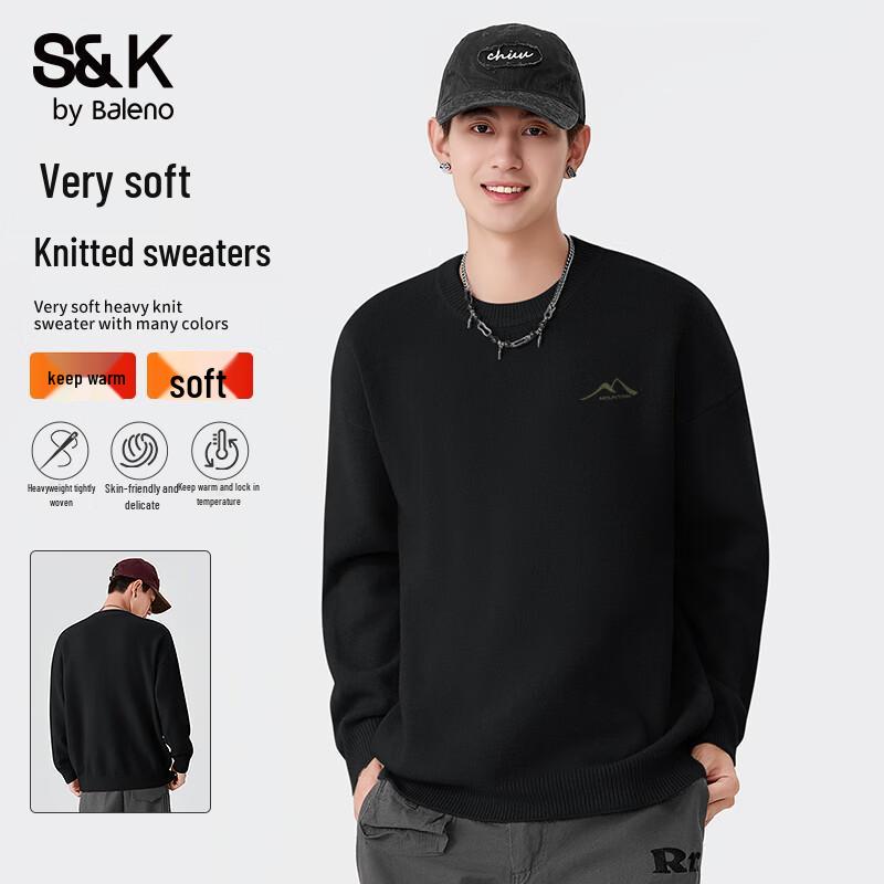 Baleno Men's S&K Series Mountain Line Graphic Knit Sweater