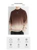 Men's Gradient Sweater, Half-High Collar, 2024 Autumn/Winter Trend, Soft & Fluffy Knit, Warm Base Layer