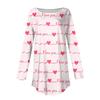 Tee Shirts For Women Fall Casual Long Sleeve Shirts Sweatshirt Vintage Graphic Printing Top Pullover Valentine's Day