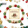Daily Wear Elastic Beaded Bangle Christmas Bracelets for Women, Charm Stretch Bracelet with Holiday Trip Fashion Jewelry Card, Gift Stocking Stuffers,