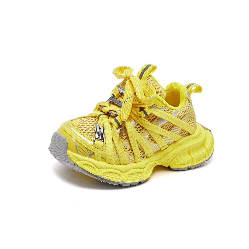 2025 Spring and Summer New Paris Children's Dad Shoes Casual Boys Sports Shoes Girls Mesh Shoes Breathable Mesh Baby