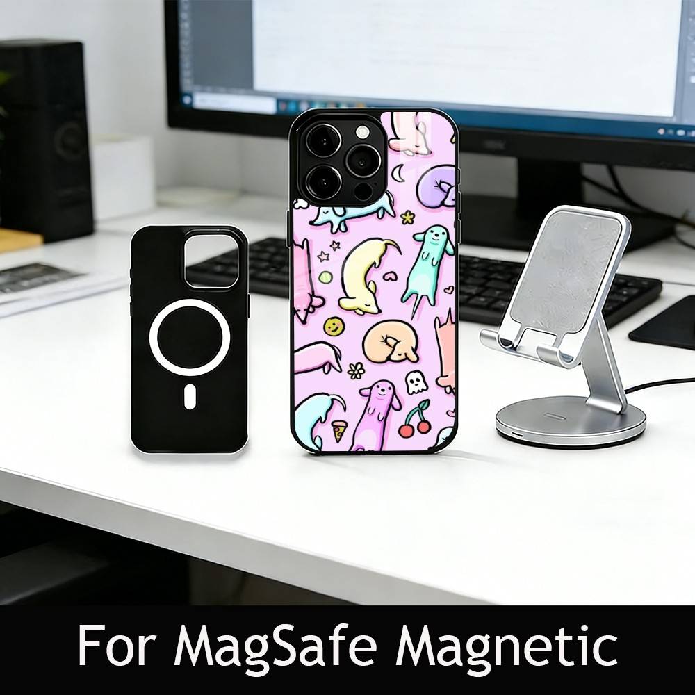 C-Cute C-Cartoon D-Dachshund Phone Case For iPhone17,16,15,14,13,12,11 Plus,Pro Magnetic For Magsafe Wireless Charging