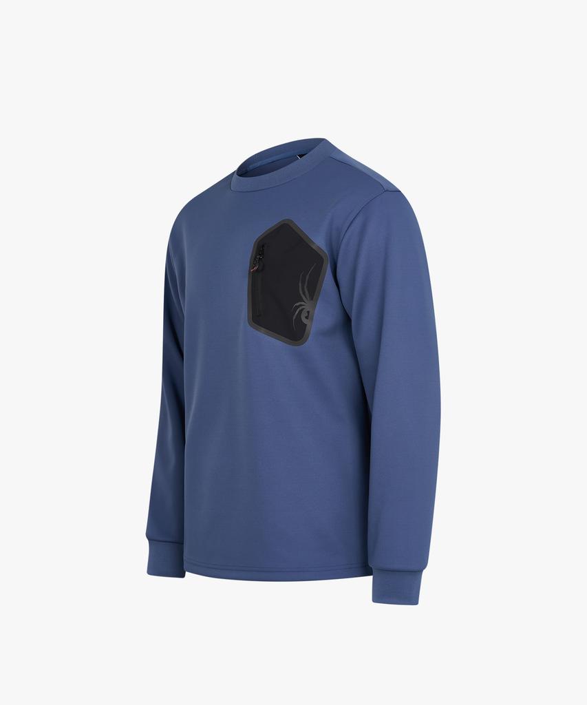 SPYDER Men'S Chest Woven Pocket Sweatshirt Spkfcnrl302Mblu