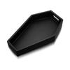Gothic Coffin-Shaped Wooden Storage Box Black Coffin Makeup Organizer Tray Cosmetic Holder Home Office Decor Halloween