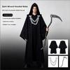 Halloween Dark Chain Hooded Men's Polyester Echo Cape Medieval Role-Playing Party Cosplay Cloak