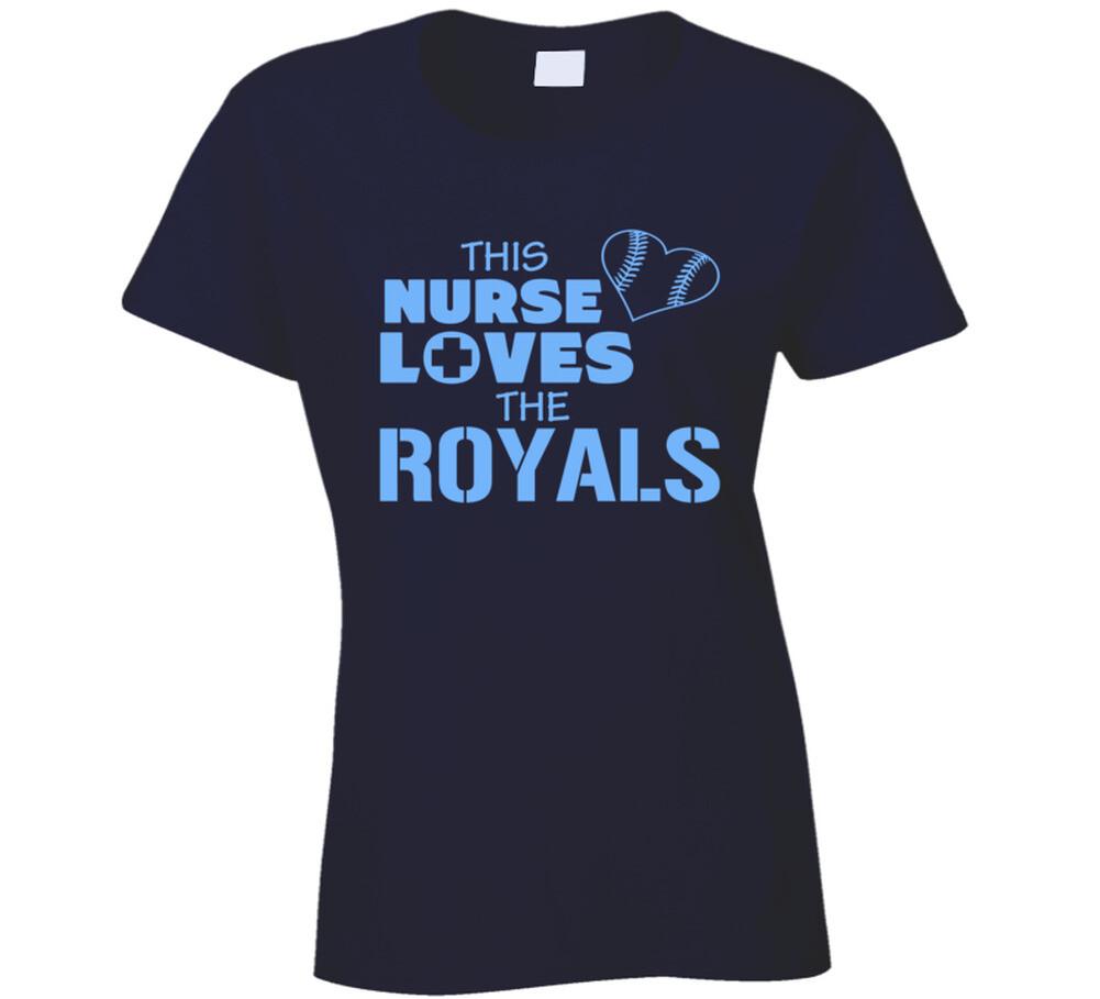 This Nurse Loves The Royals Baseball T Shirt Mens Womens Tees Top - Kansas City Royals Team Colors XL