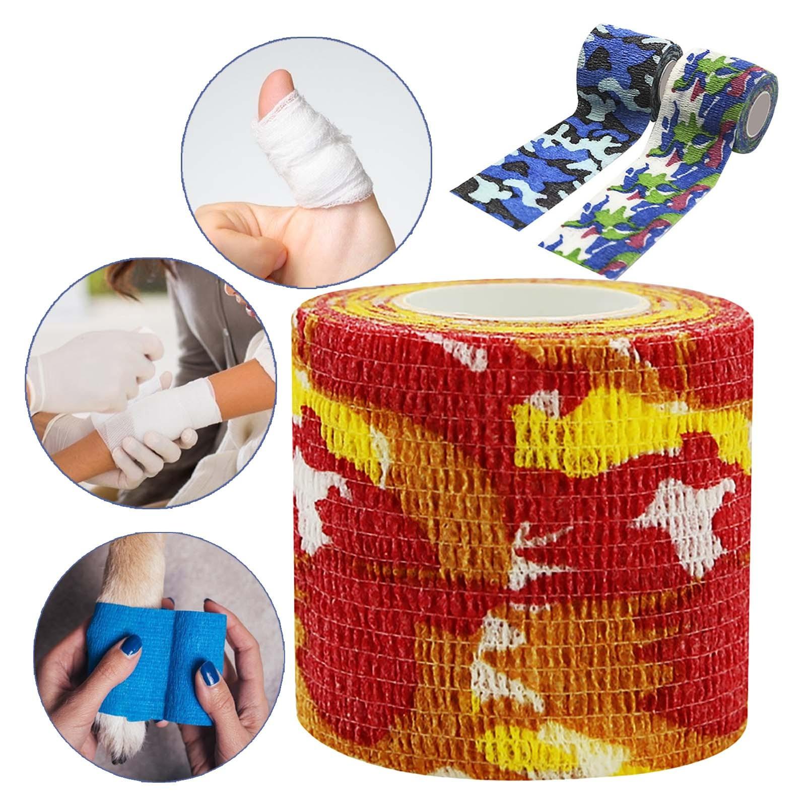 

(Отличный дом)Цветной инструмент для защиты мышц, повязка для ухода, спортивная эластичная терапевтическая лента One size