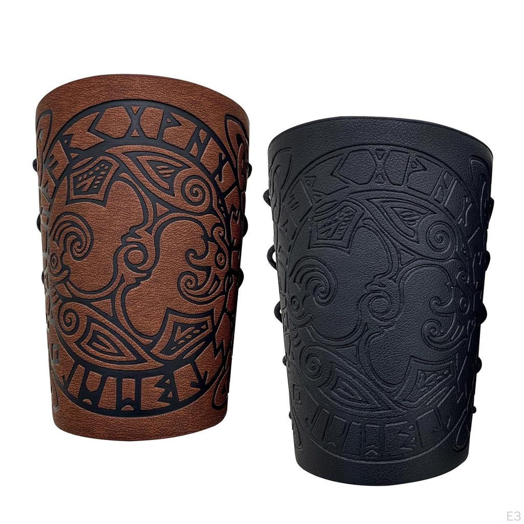 Style Bracer Wrist Bracelet Embossed Glove Symbol for Theater Props Larp Cosplay