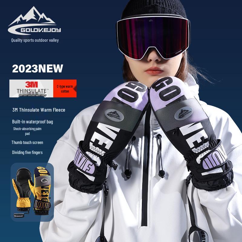 Men's & Women's Winter Ski & Cycling Gloves - Windproof, Waterproof, Touchscreen-Compatible, Thick, Warm (SK34)