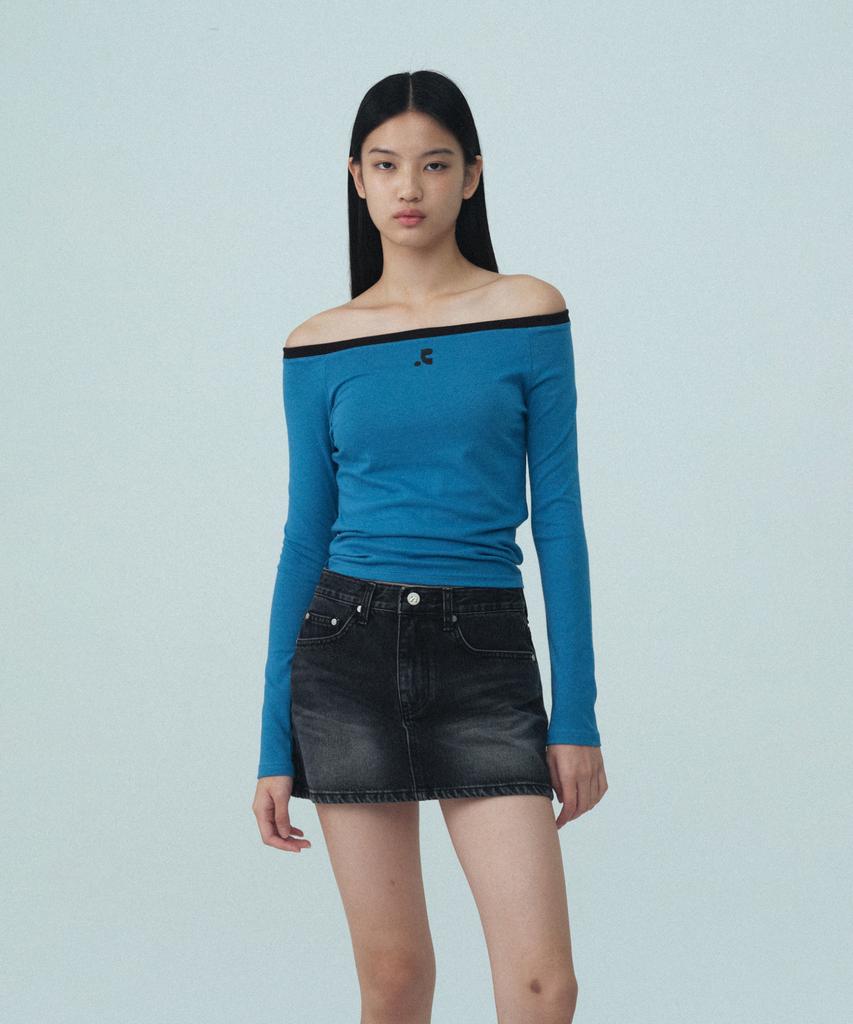 REST&RECREATION Off-Shoulder Top - Blue