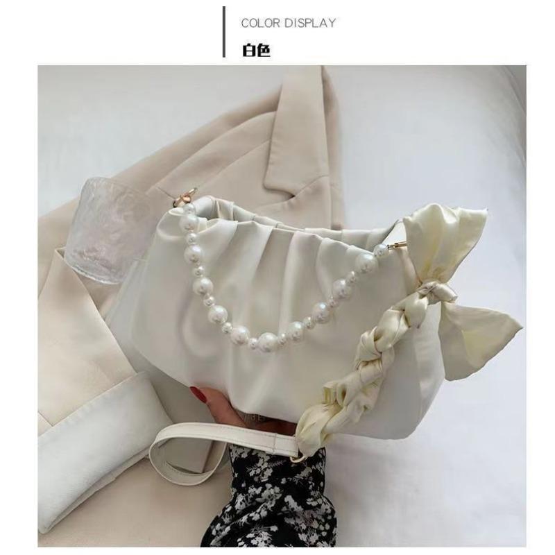 

Premium pearl pleated cloud underarm bag niche bag women s new summer versatile shoulder handbag