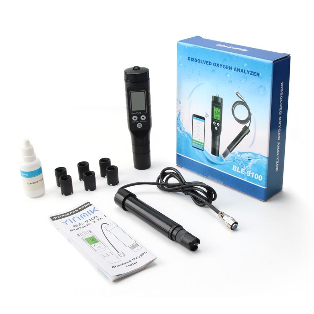 Portable Smart Bluetooth Dissolved Oxygen Meter Digital Dissolved Oxygen Analyzer 0.0-40.0mg/L Dissolved Oxygen Detector