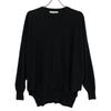 ENFOLD Black Wool Curve Slit Pullover Knit Sweater tops 38 blackUsed