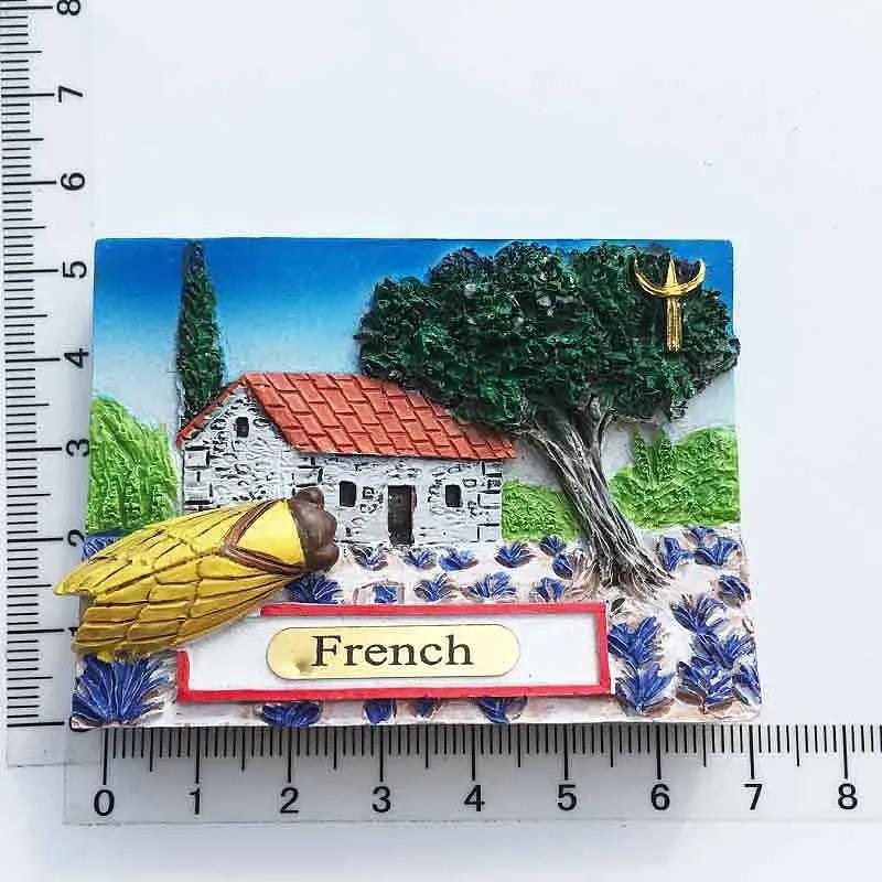 Französische Paris-Kühlschrankmagnete, Martinique, Provence, Korsika, Menton, Bordeaux, Alpen, Bretagne, touristische Souvenirs, Kühlschrankaufkleber