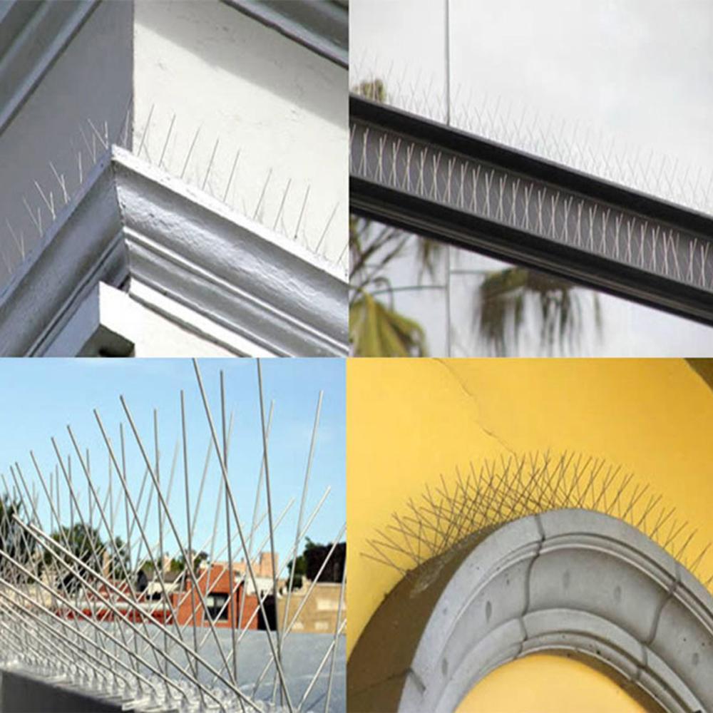 Stainless Steel Bird Repellent Spikes Anti Pigeon Nail Bird Deterrent Tool Pest Control Pigeons Owl Small Birds Fence Repeller