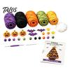Handmade Yarn Projects Halloween Tree Crochet Kit, DIY Black Cat Pumpkin Witch Supplies with Tools Hat Ghost Crafting Kit for Holiday Home Decor, Gift