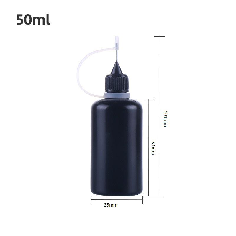 30ml Black Lightproof Bottle for Tattoo Ink, Vape Juice, 10-30ml Needle Dropper for Tattoo Ink Cream, Vape Juice, Nail Polish Remover