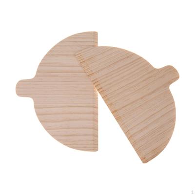 2x Pelle à Pizza en Bois Demi-Ronde Rangement Facile Planche en Bois Massif Outil Spécial Four