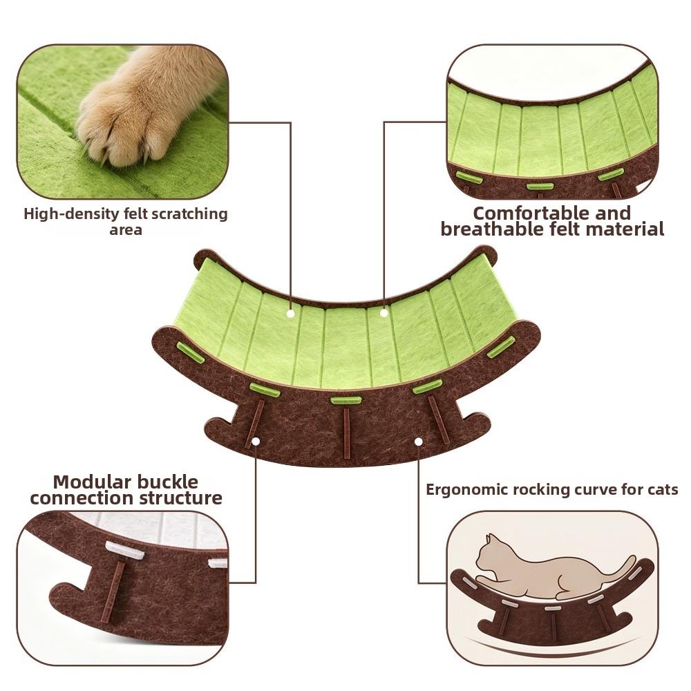 Wear-Resistant Pet Rocking Chair Elevated Cat Scratch Board Cat Lounge Chair All Season Universal