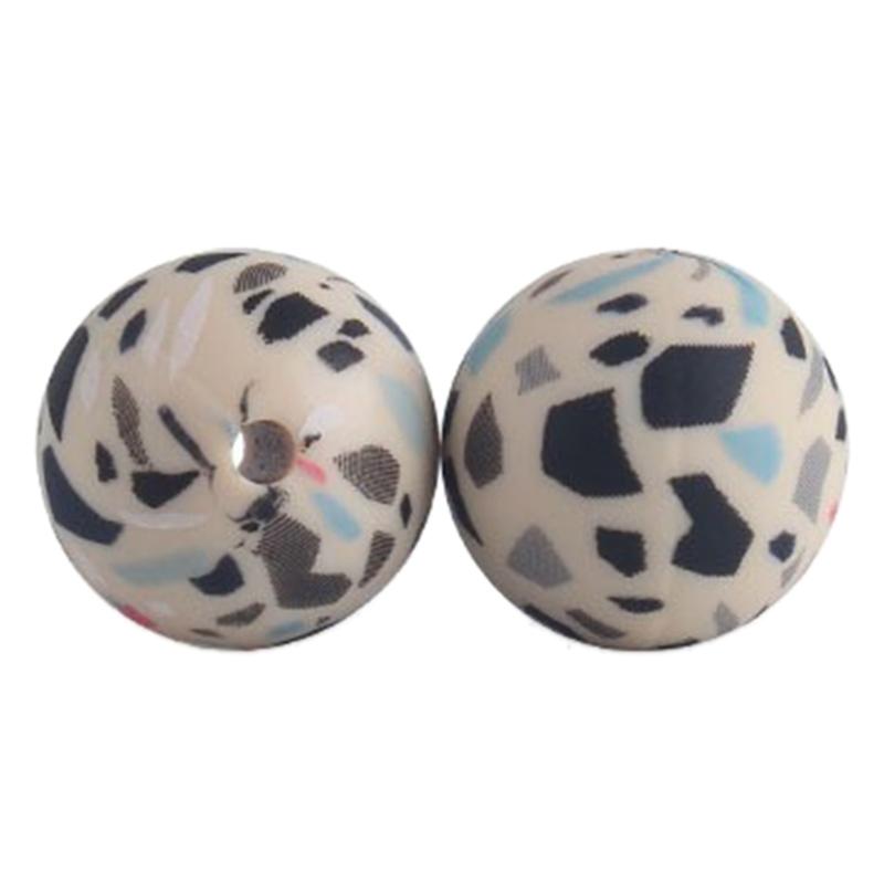 20 Stück Silikonperlen mit 15 mm Durchmesser Lebensmittelqualität Baby Beißringe Perlen Silikon BPA-frei für Halsketten Schnullerhalter