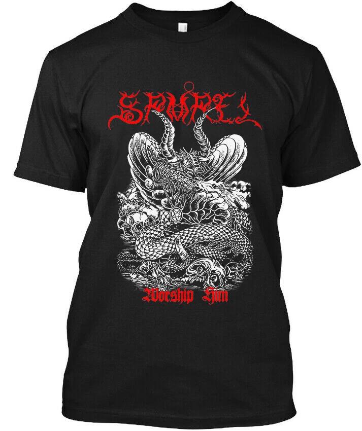 New! Popular Samael Worship Him Swiss Graphic Vintage Art Logo T-Shirt S-4XL L